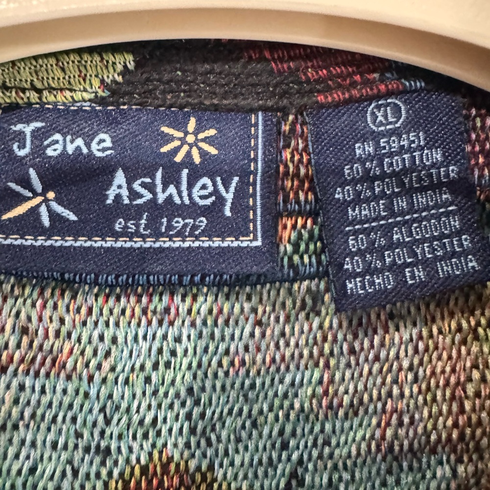 Jane Ashley Southwestern Geometric Tapestry Jacket Western Boho XL - Picture 4 of 4